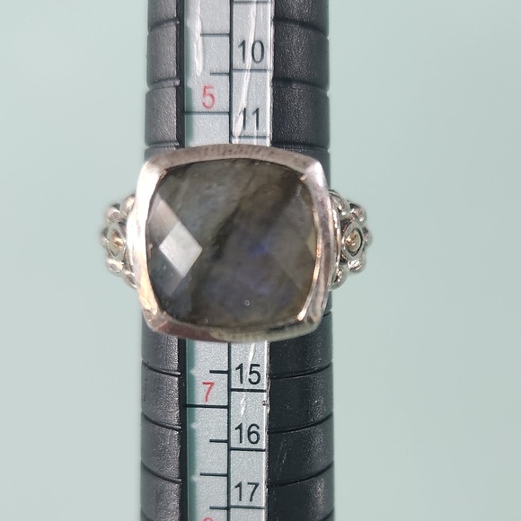 Angela By John Hardy Lotus Petal Labradorite 14K & Silver Ring Size 6, preloved - Picture 8 of 8